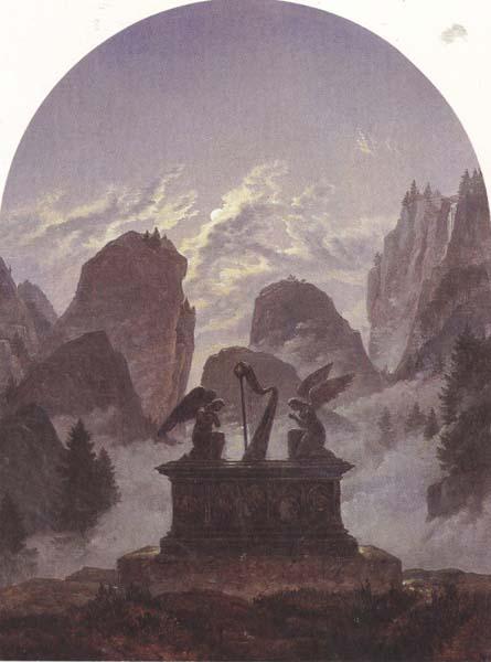 Carl Gustav Carus The Goethe Monument (mk45) oil painting picture